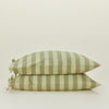 Essential Stripe Pillowcases, Set of 2 - Sage/Olive