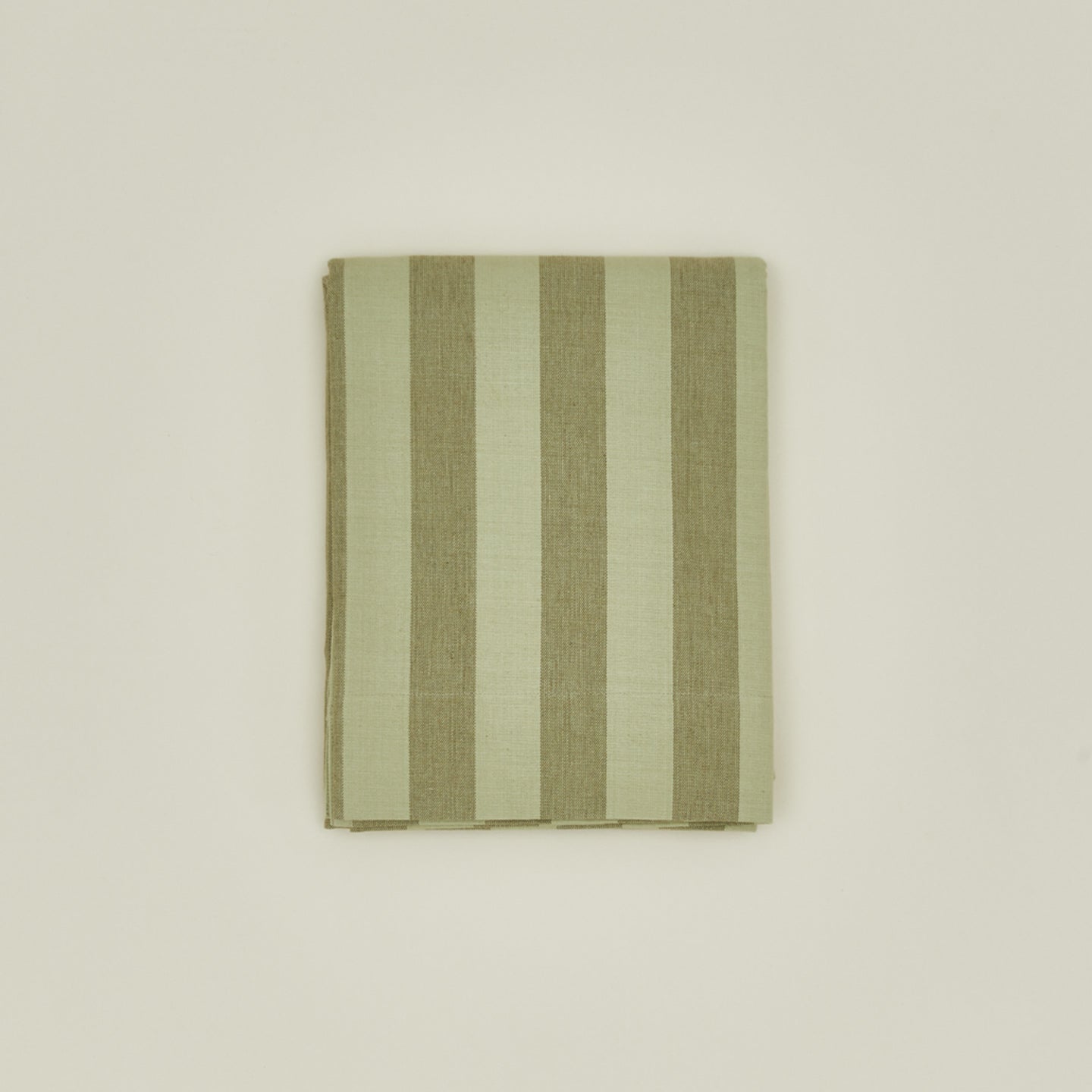 Essential striped shower curtain olive / sage