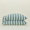 Essential Striped Pillowcases, Set of 2 - Sky/Peacock