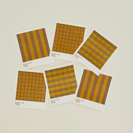 Essential Swedish Dishcloth, Set of 6 - Mustard/Bronze