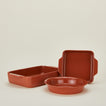 Essential bakeware family in terracotta