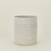 Essential woven wastebasket in white
