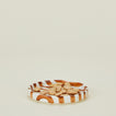 Fodory brown striped salad plate with nuts