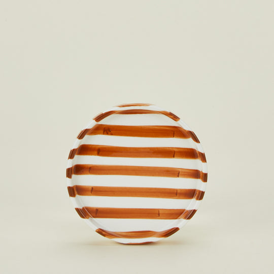 Striped Mini Plate - Brown