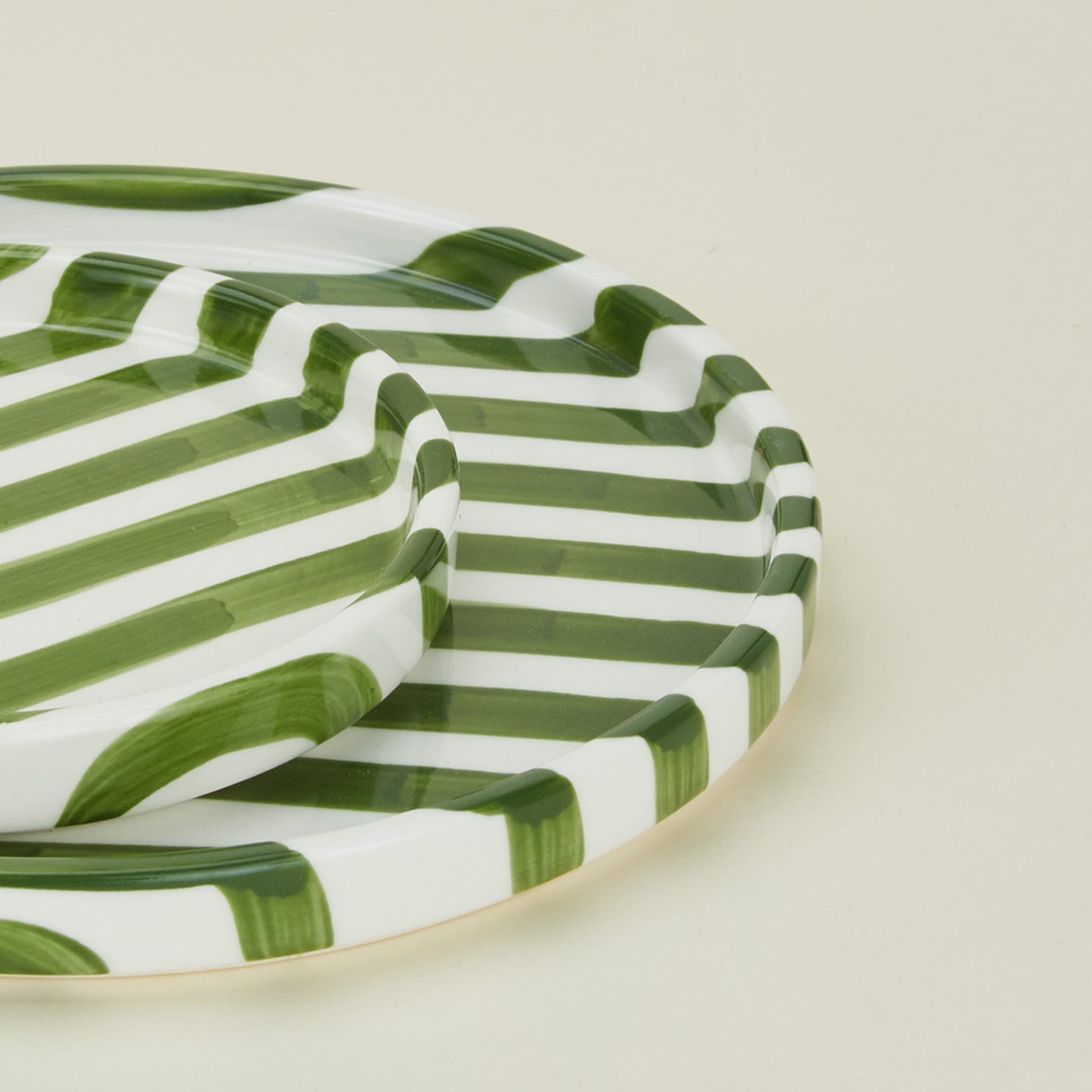 Close up view of Fodory olive striped lates