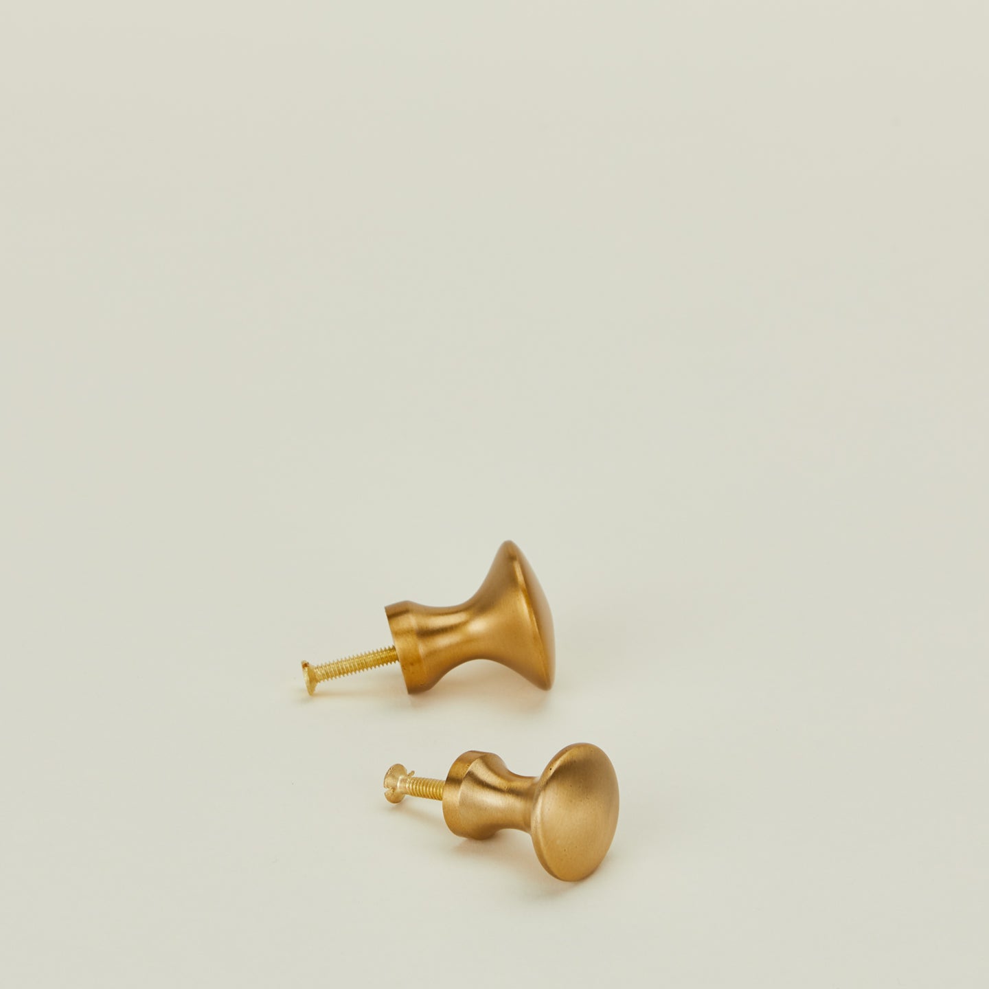 Brass knobs in large and small