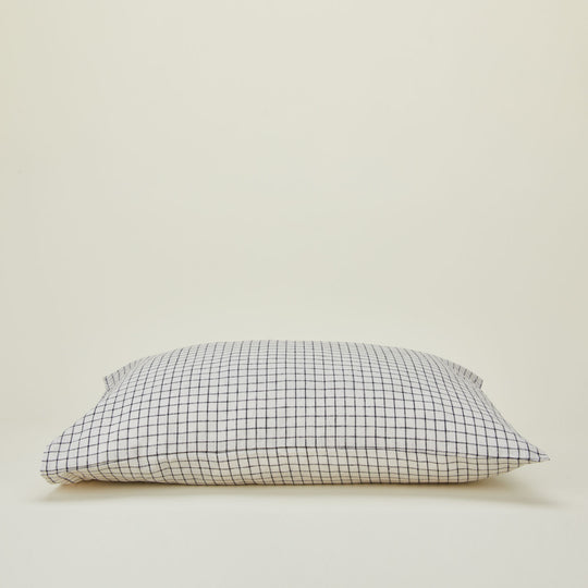Checked Linen Pillowcase