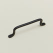 Close up view of iron handle in black