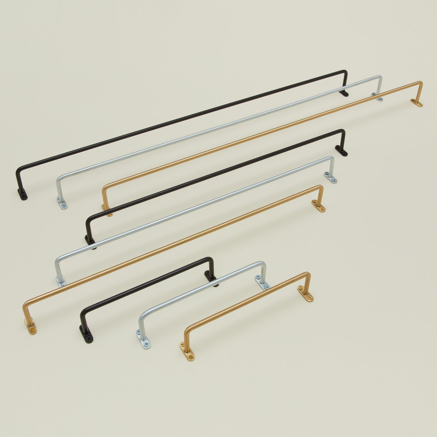 Fog Linen towel bars in various sizes and finsishes