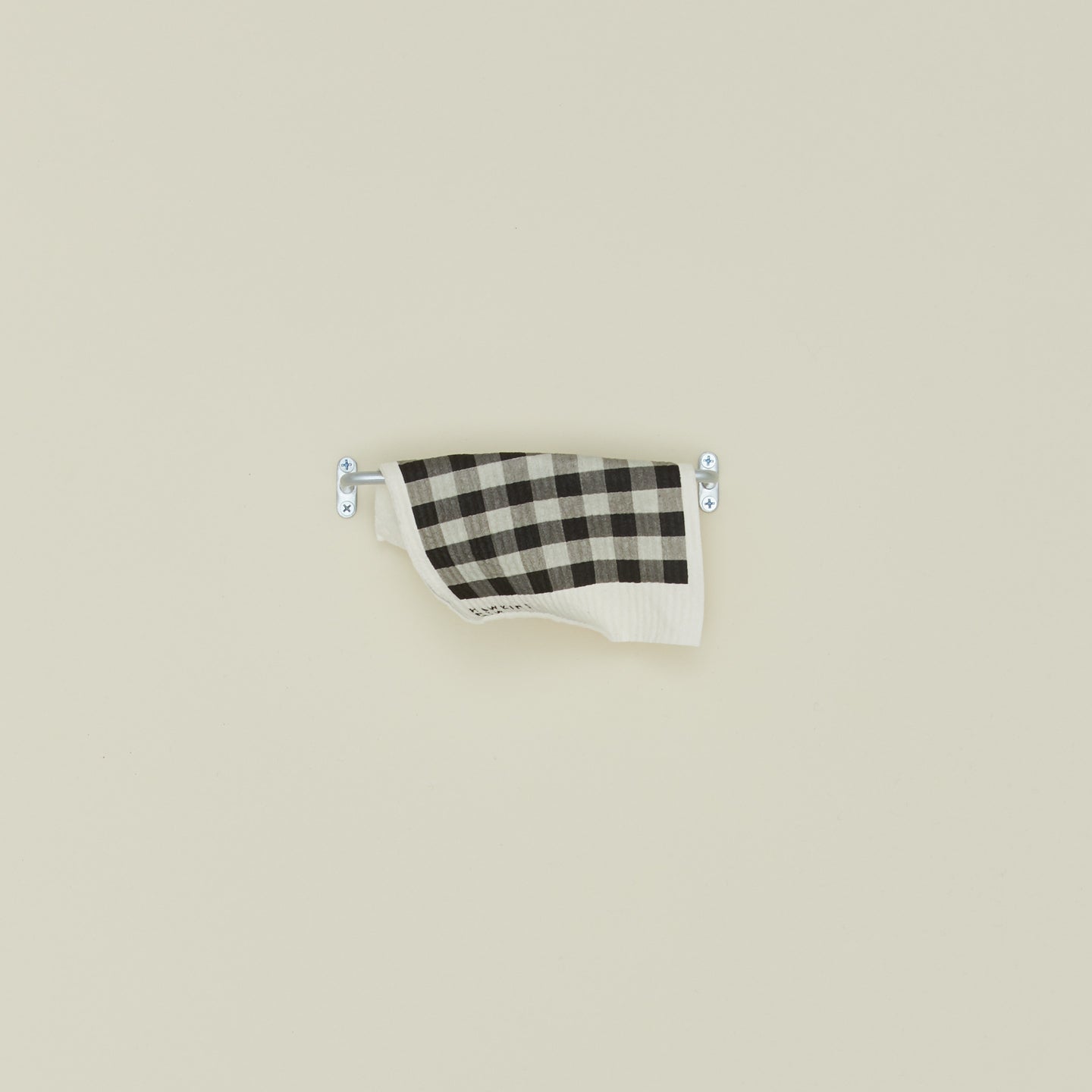 Zinc Plated Towel Bar small with cloth