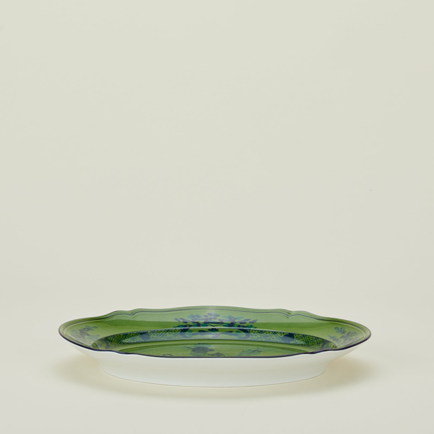 Ginori oval platter in malachite