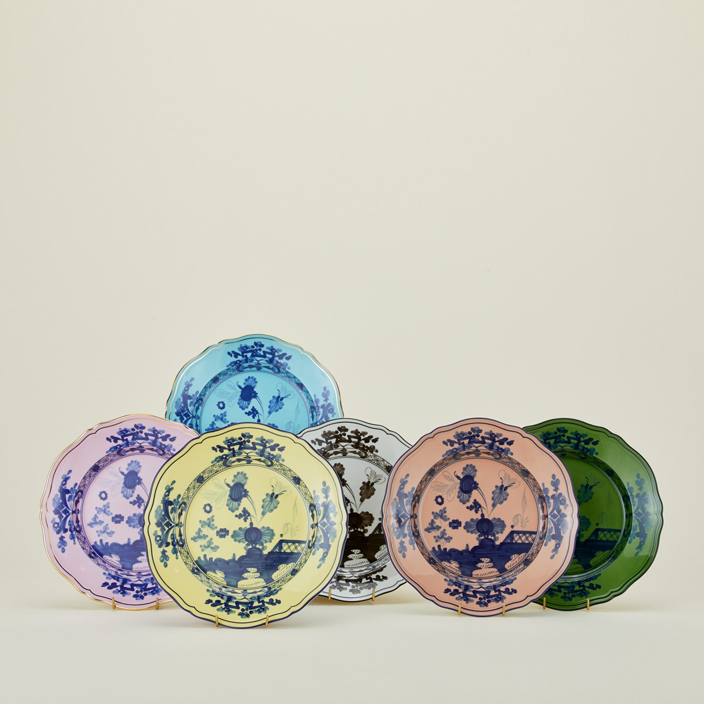 Ginori dinner plates in various colors