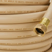 Close up view of Goodland everlasting garden hose in tan