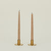 Essential Metal Candle Holders, Set of 2 - Brass