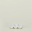 Ceramic half dozen egg holder in white