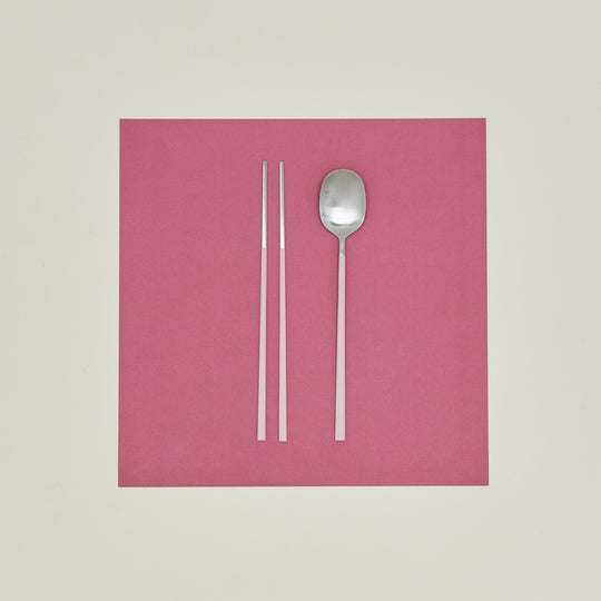 Spoon + Chopsticks Set - Pink