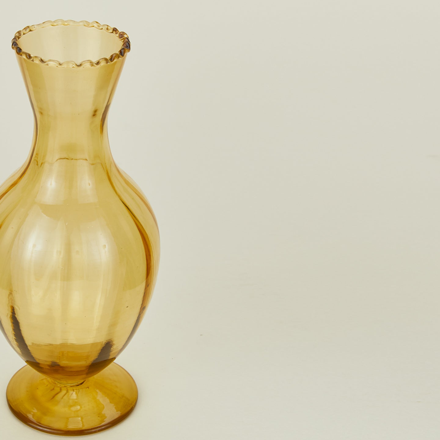 Close up view of Medium glass vase
