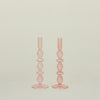 Bubble Candle Holder, Set of 2 - Pink