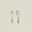 Horn cheese knife set