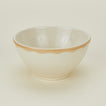 Close up view of latte cereal bowl