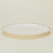 Close up view of ogee edge oval platter