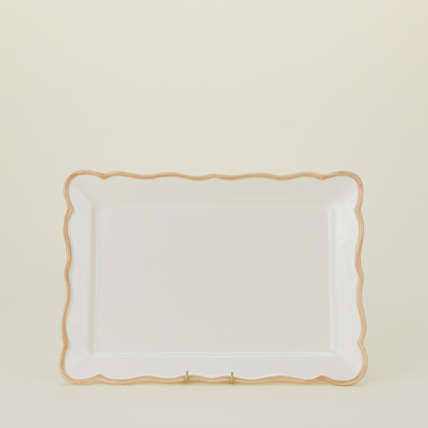 Ogee edge rectangular platter  on stand