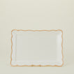 Ogee edge rectangular platter  on stand
