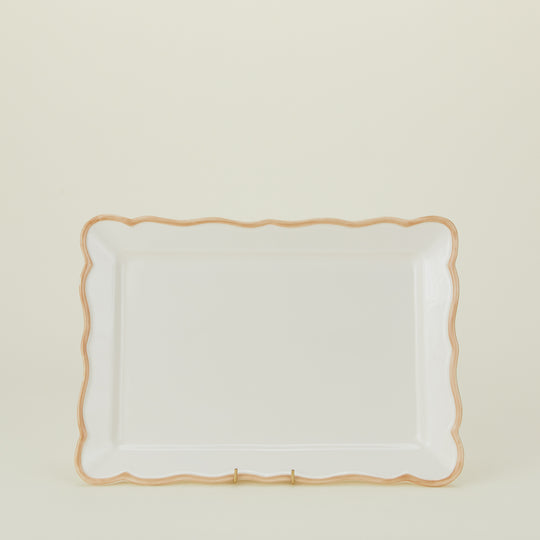 Ogee Edge Rectanglular Platter - Latte
