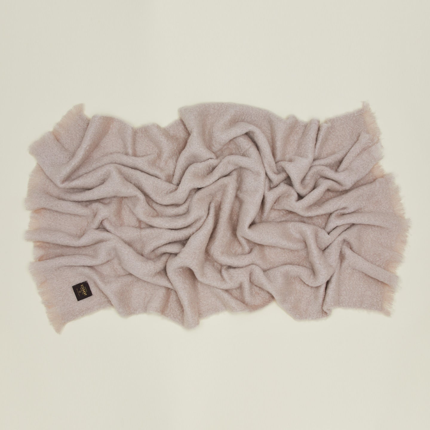 Solid mohair throw in lilac