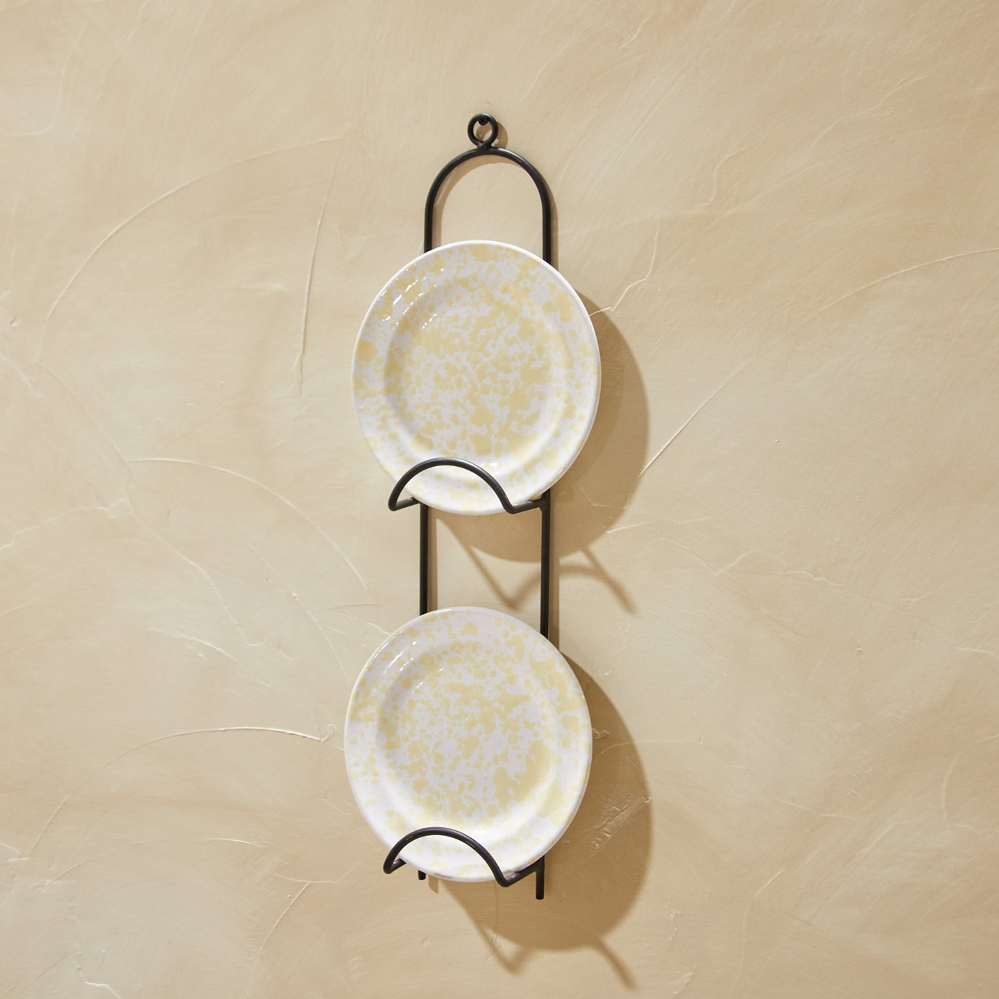 Wall Mounted Double Plate Holder with splatter ware plates. 