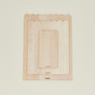 Overhead view of Scalloped cutting boards in all 3 sizes