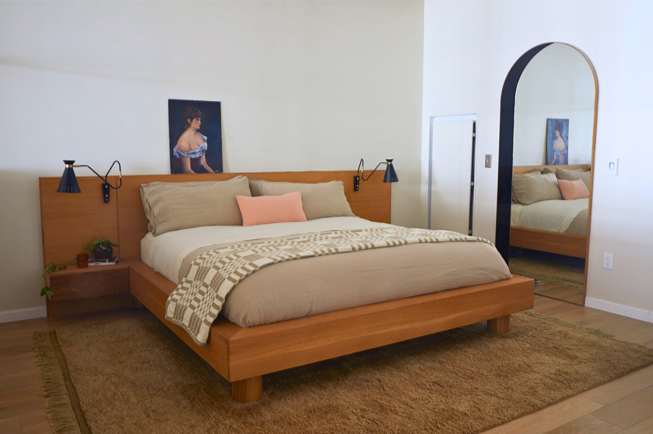 Minimal bedroom in a loft apartment