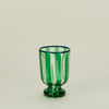 Striped Murano Wine Glass - Green