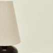 Close up view of Olivia Linen Table Lamp