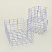 Set of 3 grid baskets in lilac
