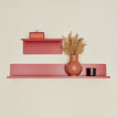 Ledge shelves in poppy