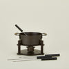 Spun Iron Fondue Pot