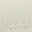 Optic coupe set of 4 in clear