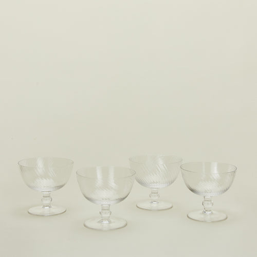 Optic coupe set of 4 in clear