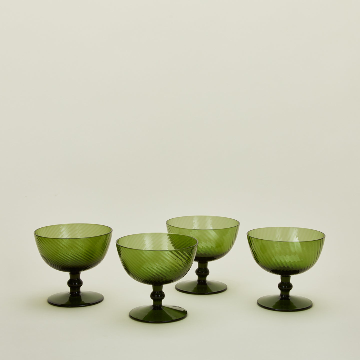 Optic coupe set of 4 in olive