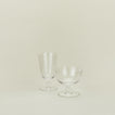 Optic coupe and goblet in clear