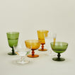 Optic coupes and goblets in various colors