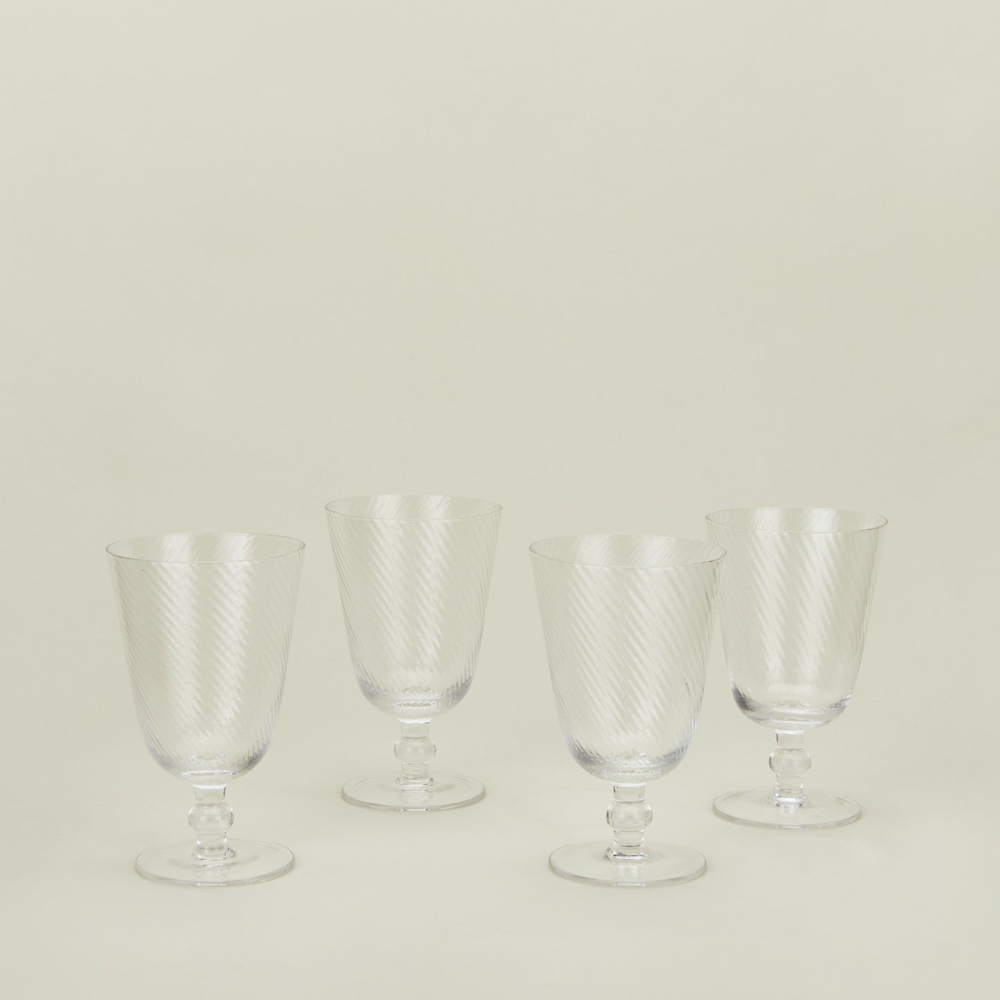 Optic goblet set of 4 in clear