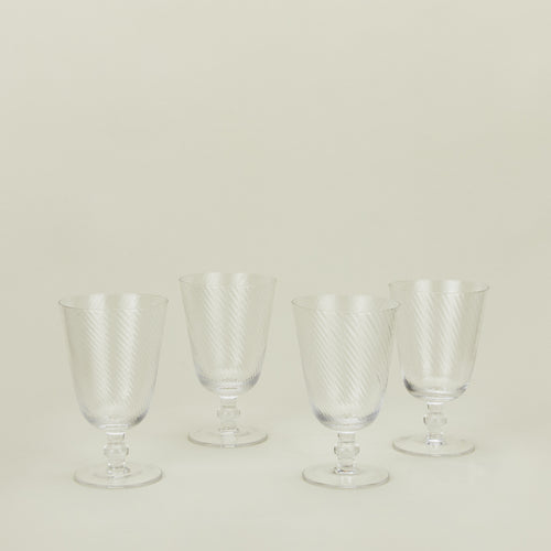 Optic goblet set of 4 in clear