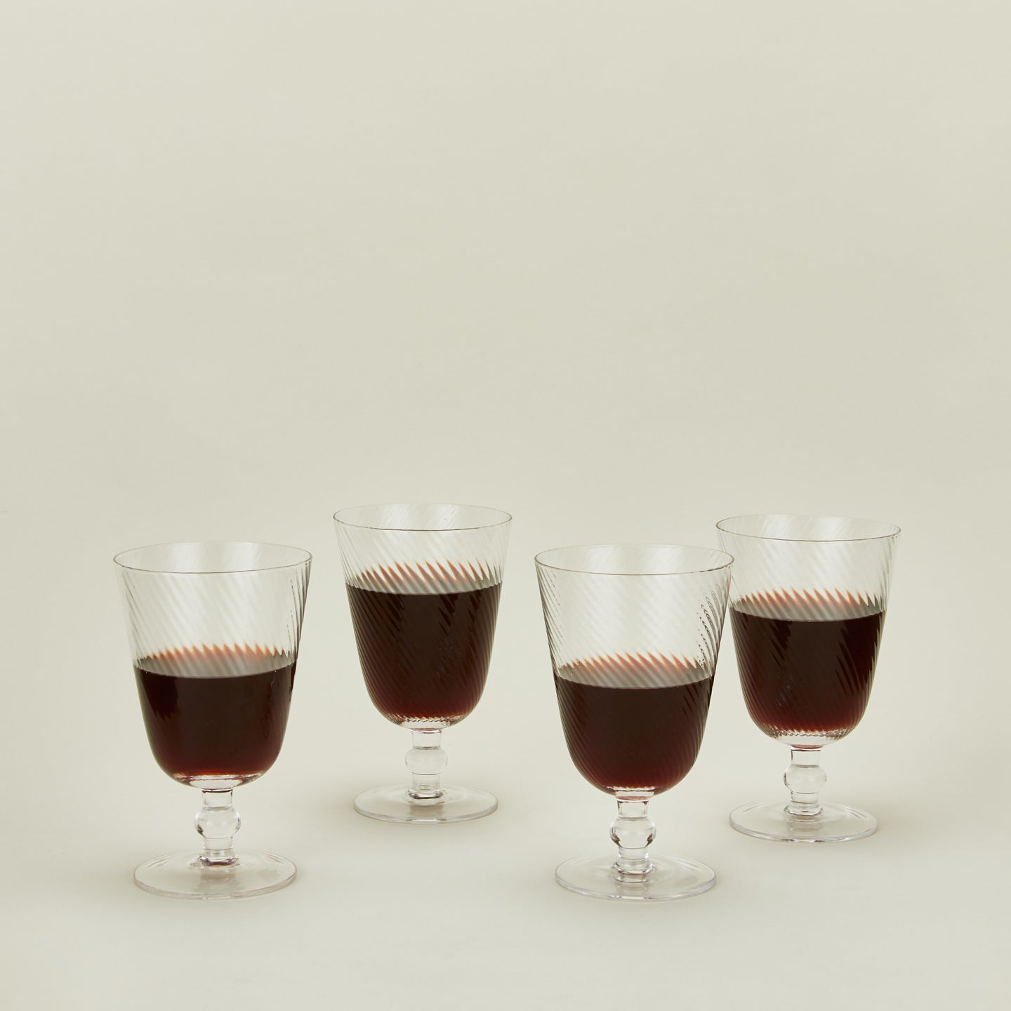 Optic goblet set of 4 in clear