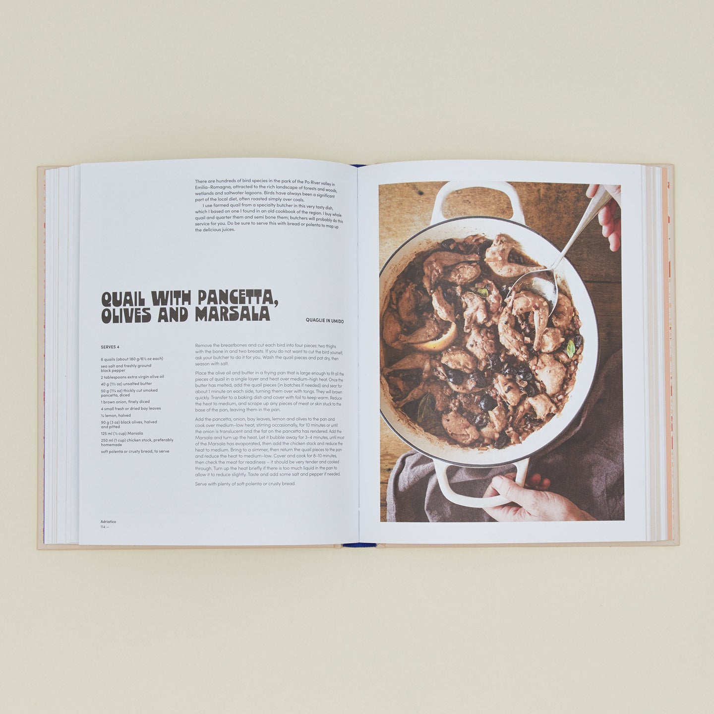 Adriatico cookbook open