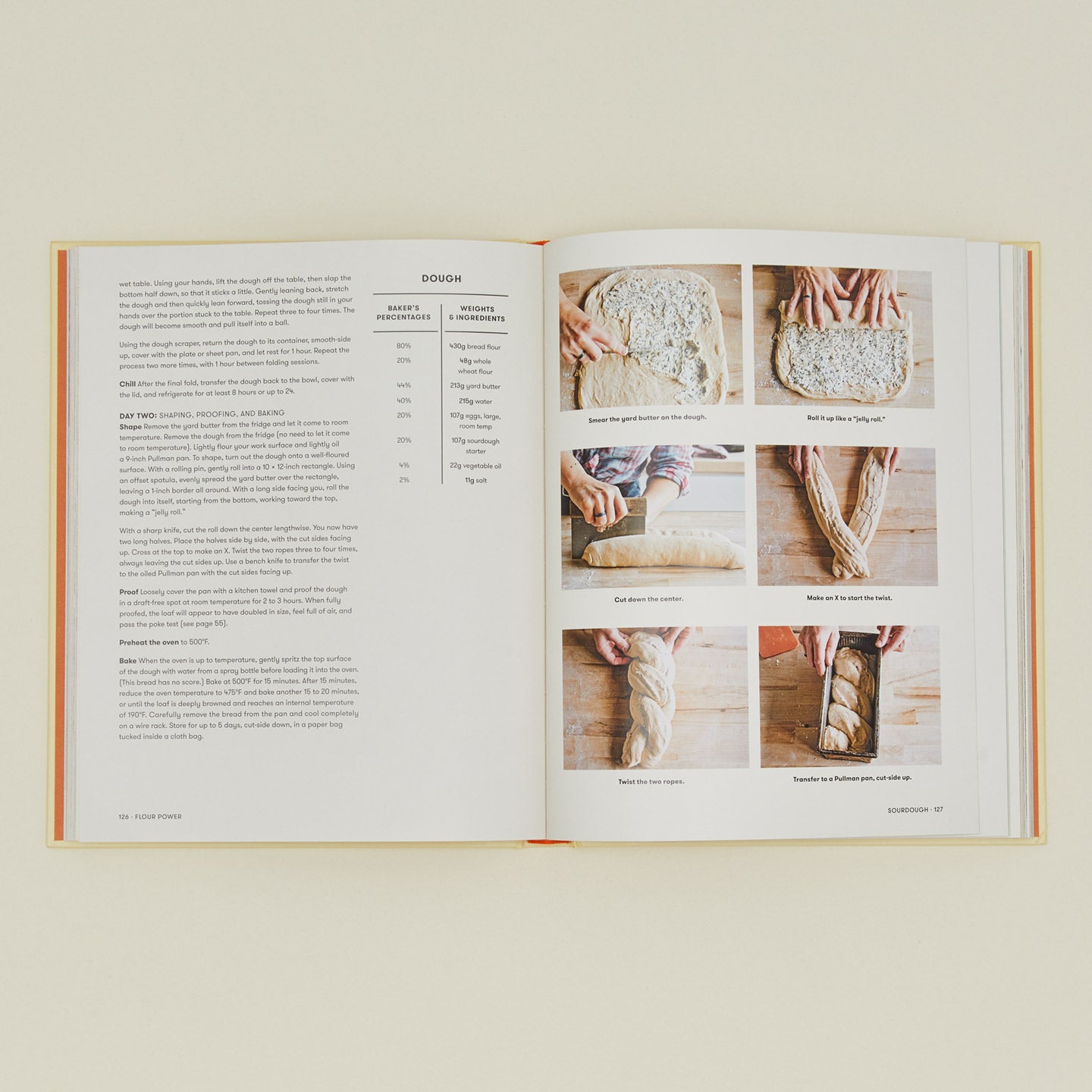 Flour Power cookbook open