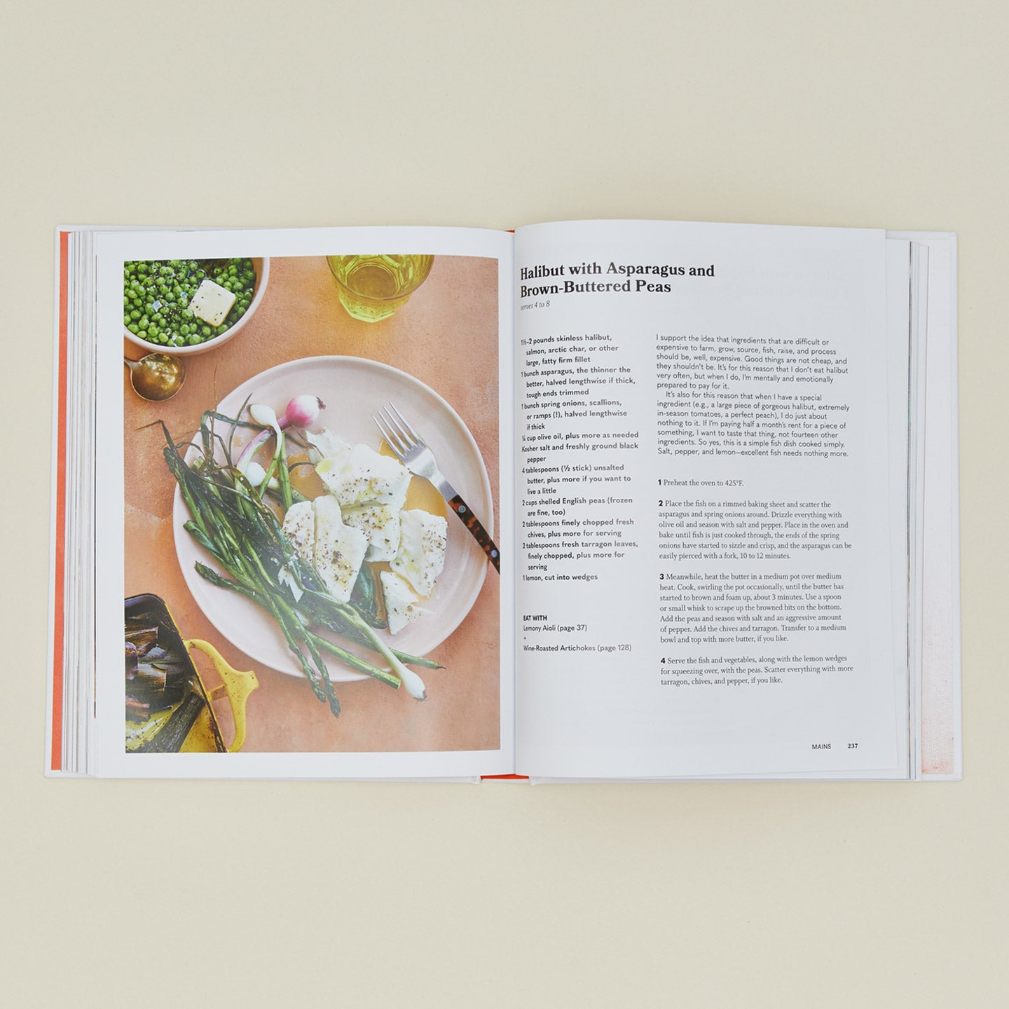 Nothing Fancy cookbook open