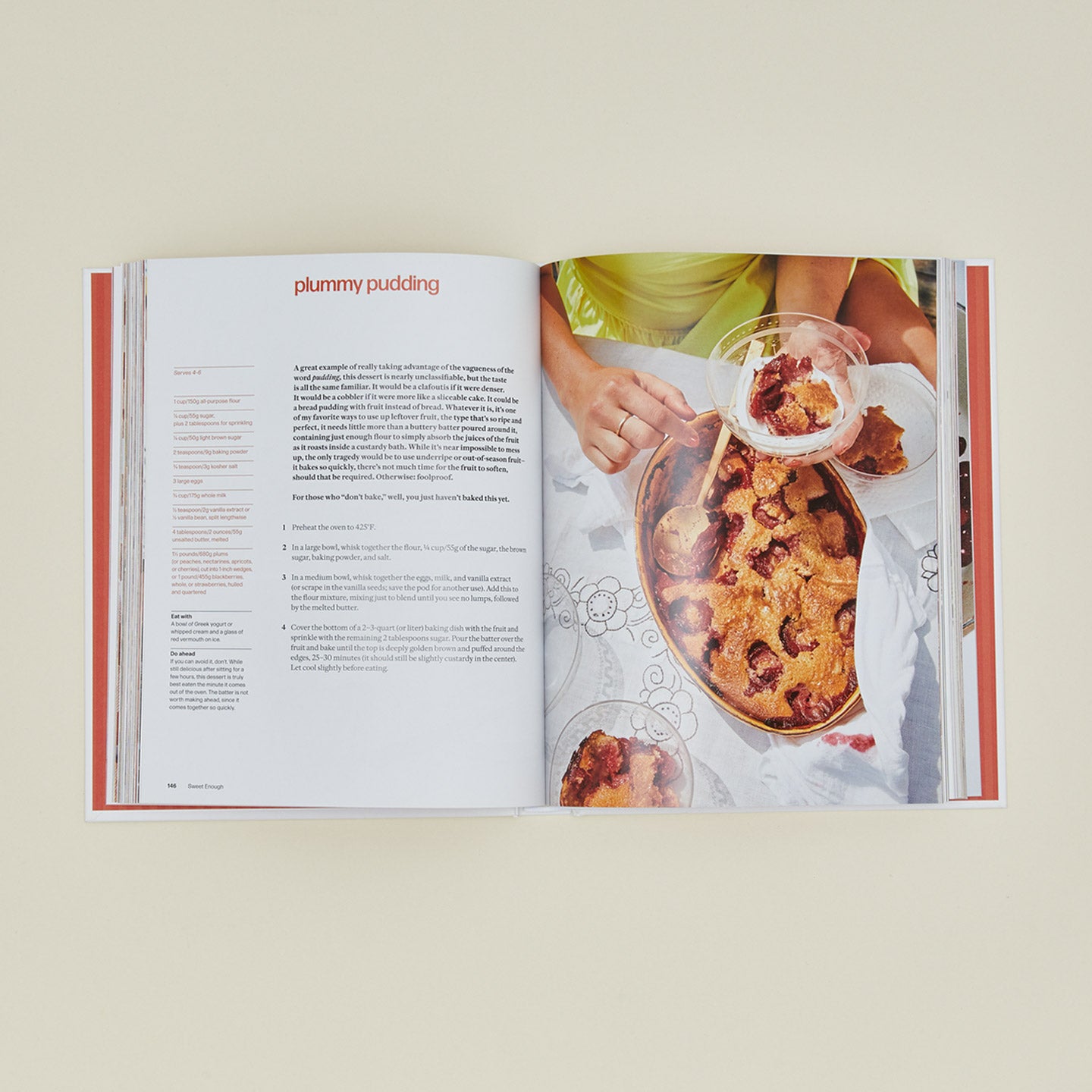 Sweet Enough cookbook open