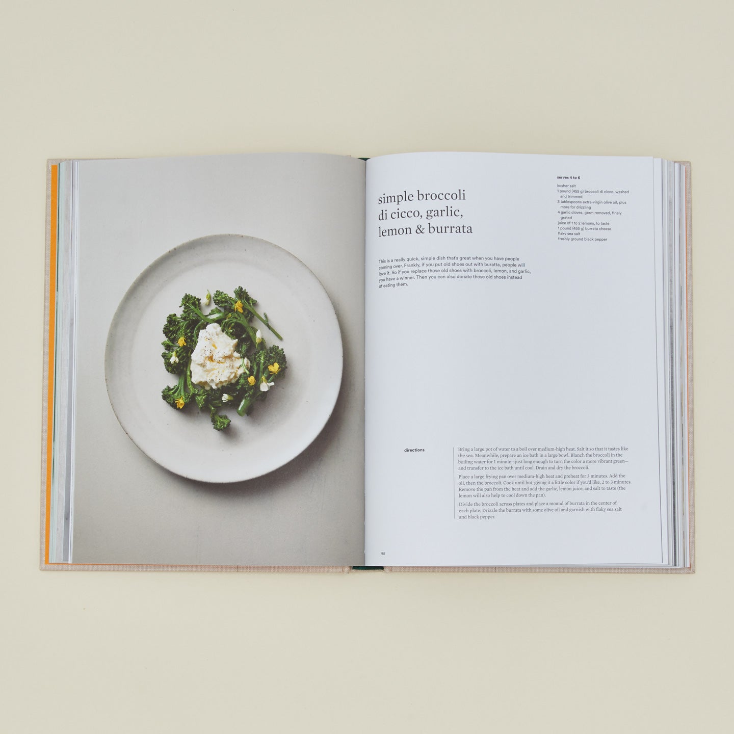 On Vegetables Cookbook open